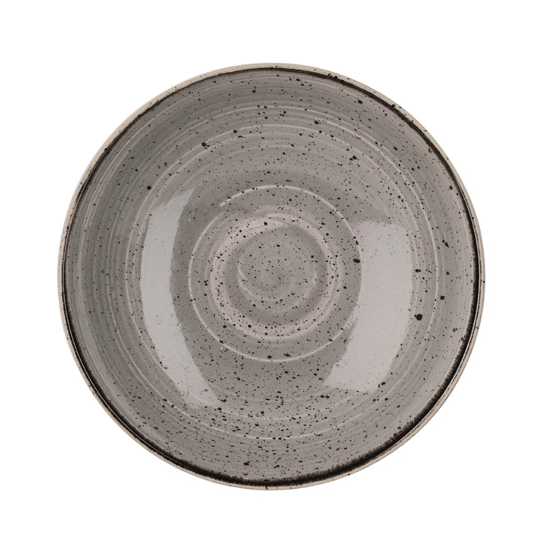 Assiettes coupes rondes Churchill Stonecast Peppercorn Grey 220mm (Lot de 12) — GM687