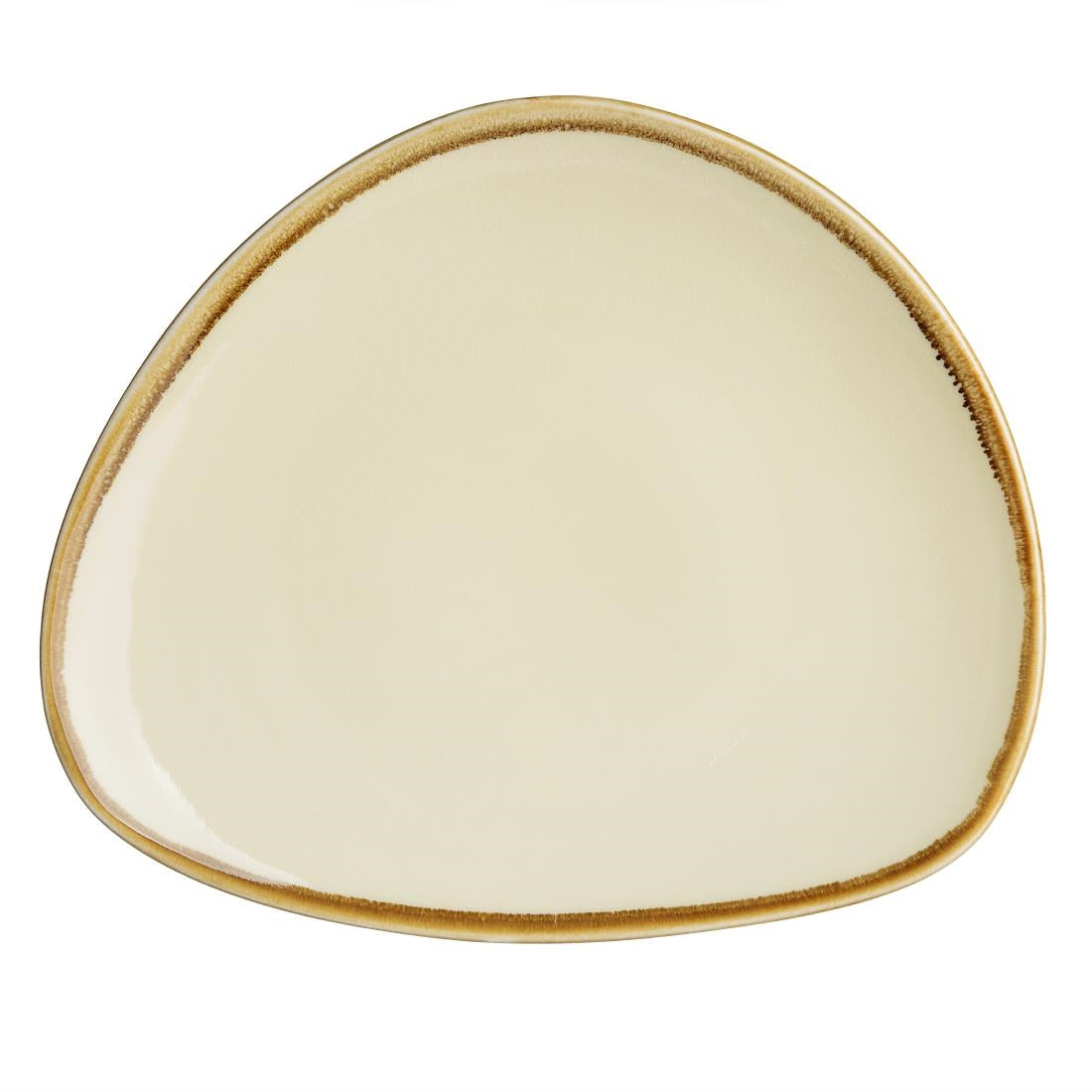 Assiettes triangulaires Olympia Kiln sable 230mm (Lot de 6) — GP326