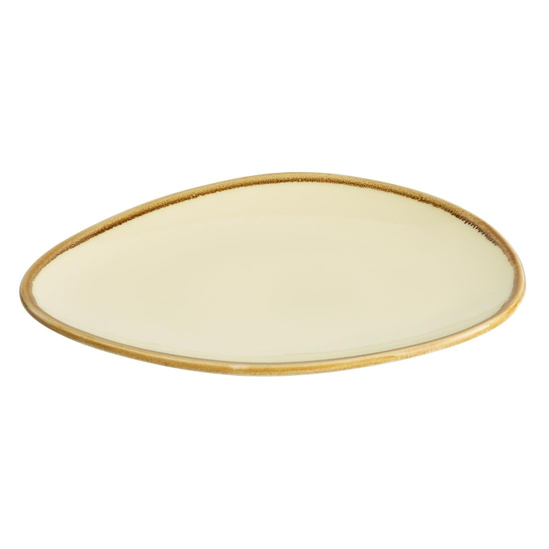Assiettes triangulaires Olympia Kiln sable 230mm (Lot de 6) — GP326