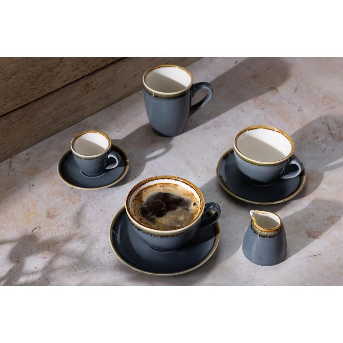Soucoupe pour tasse espresso Olympia Kiln océan 115mm (lot de 6) — GP345