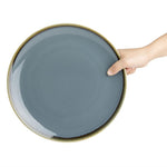 Assiettes Plates Rondes Couleur Océan Olympia Kiln 280mm (Lot de 4) — GP465