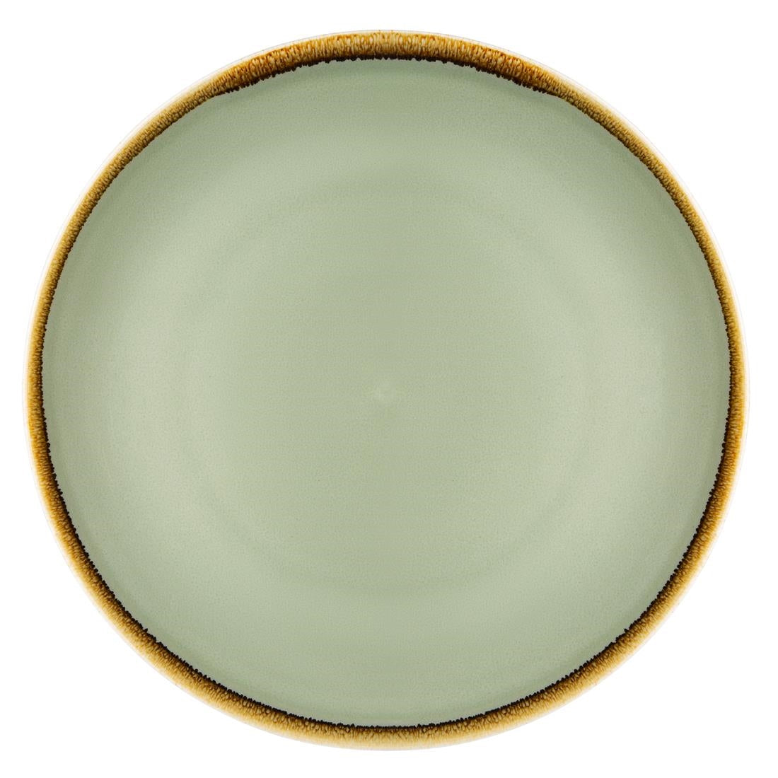 Assiettes plates rondes Olympia Kiln mousse 280mm (lot de 4) — GP475