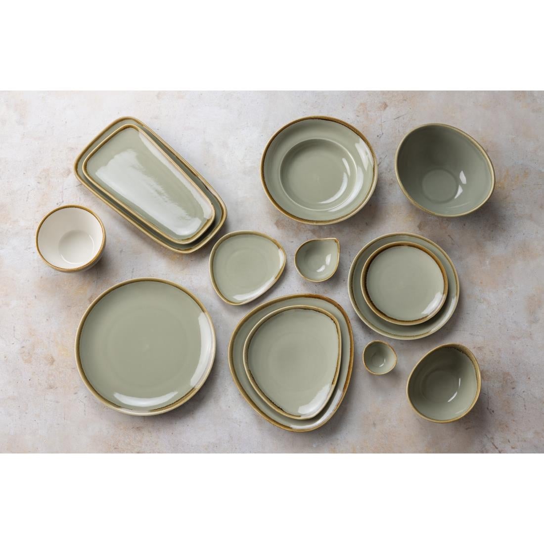 Assiettes à pâtes Olympia Kiln couleur Mousse 250mm (Lot de 4) — DC307