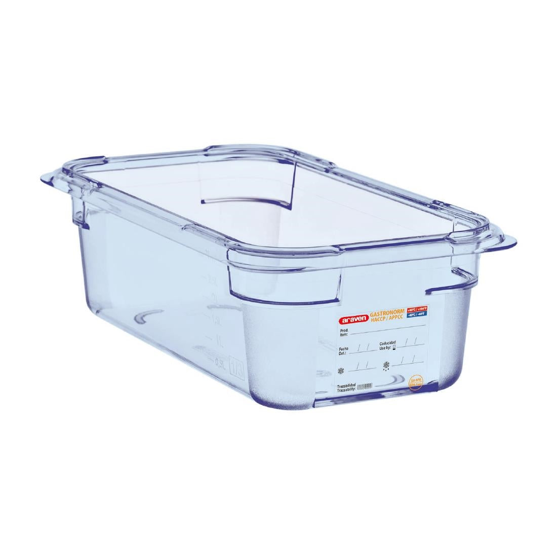Boîte hermétique bleue en ABS sans BPA Araven GN1/4 100mm — GP575
