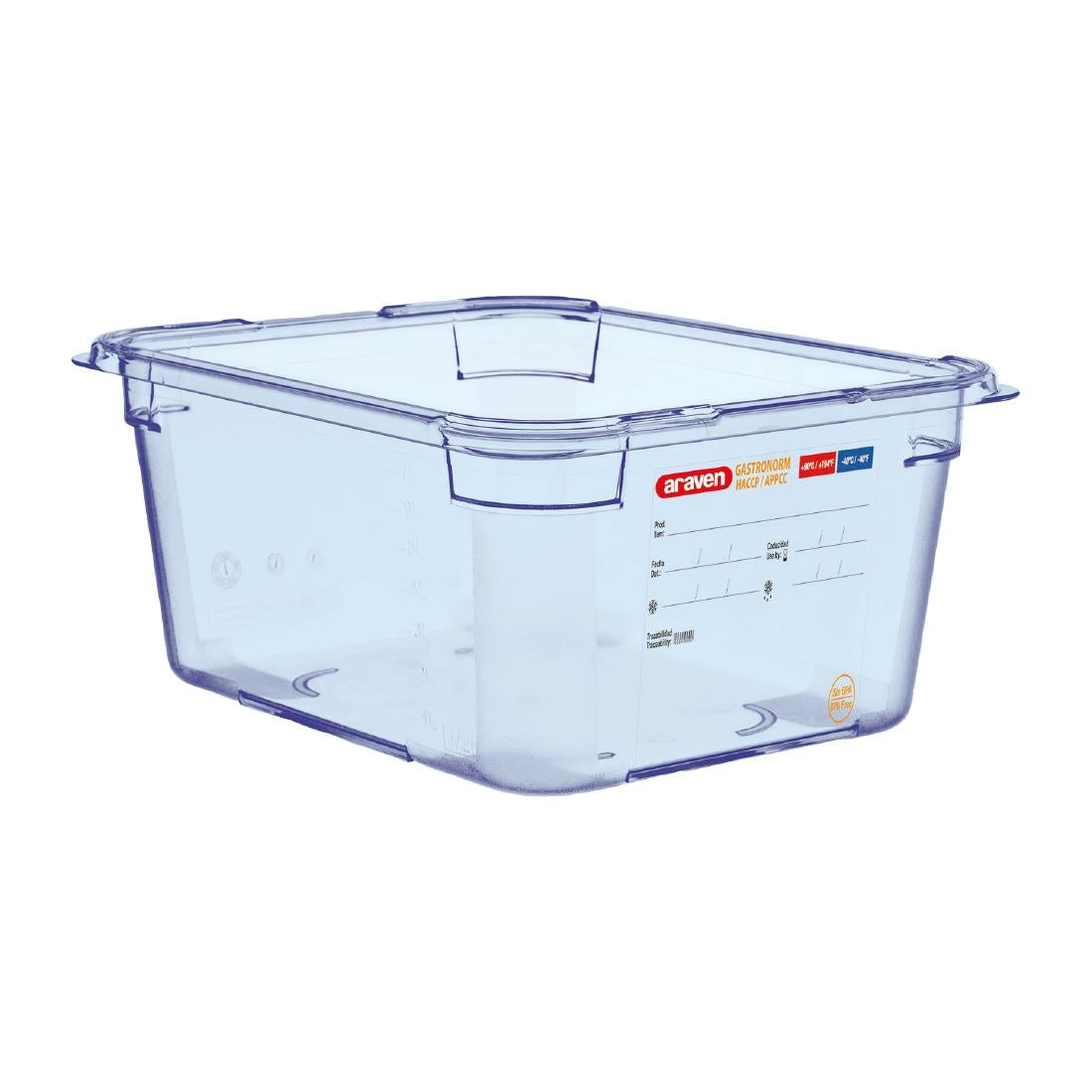 Boîte hermétique bleue en ABS sans BPA Araven GN1/2 150mm — GP585