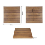 Plateau de table carré Bolero 600mm effet bois chêne rustique — GR324