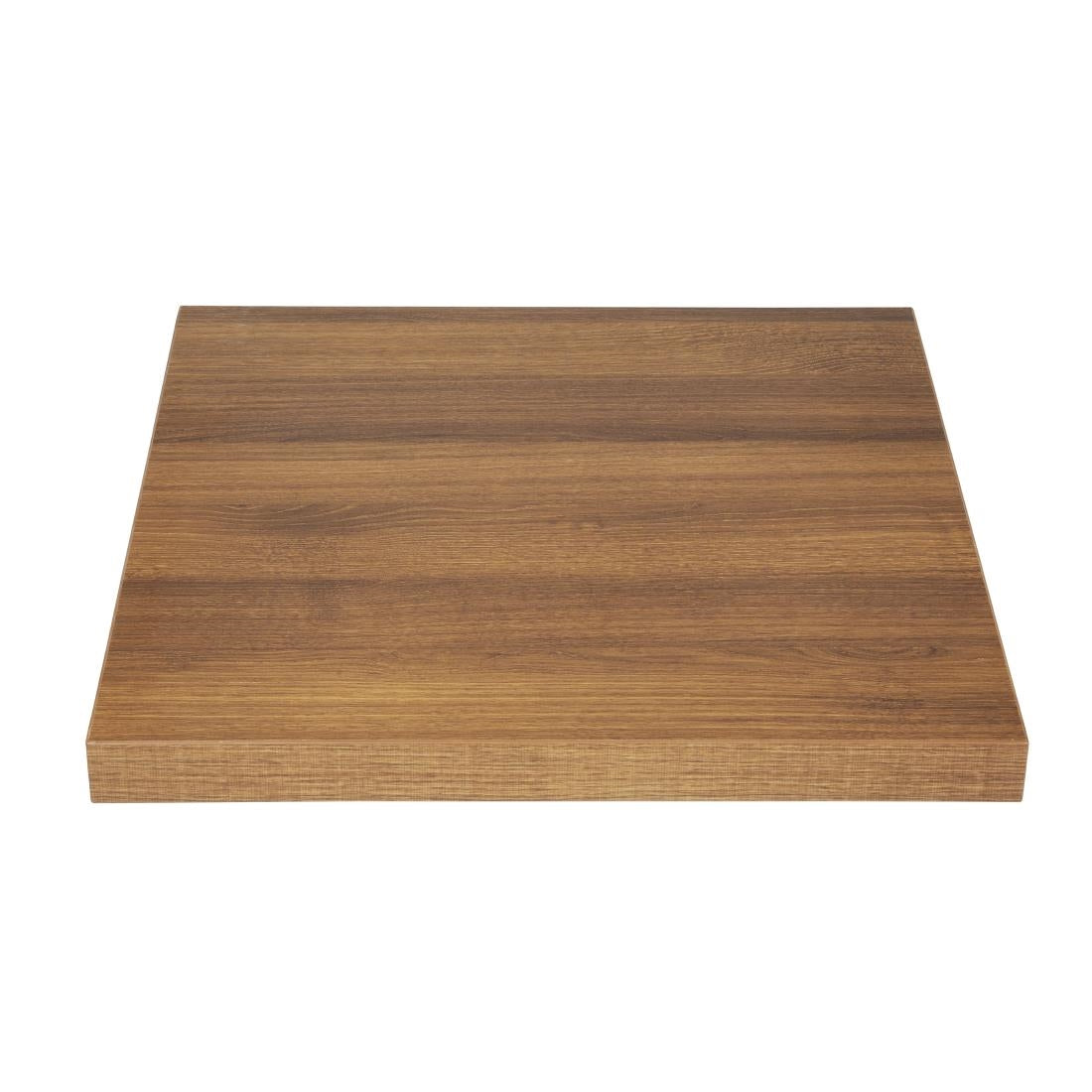Plateau de table carré Bolero 700mm effet bois chêne rustique — GR330