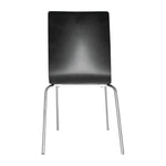 Chaise dossier carré noire Bolero lot de 4 — GR345