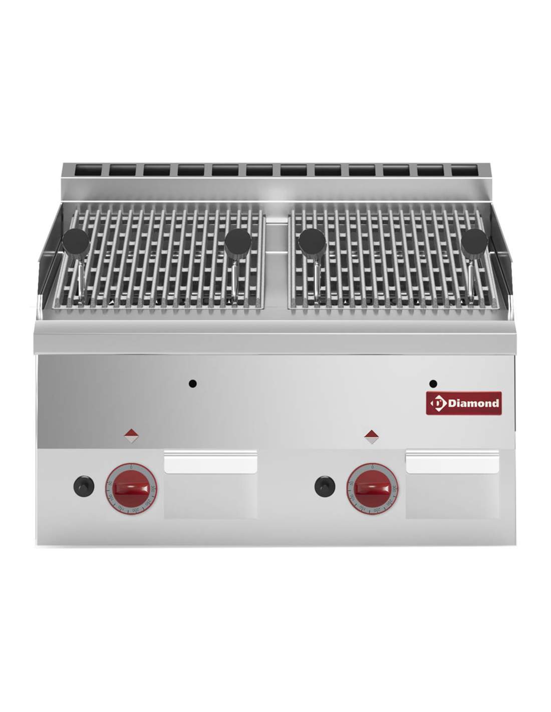 Gaslavasteengrill met gietijzeren grillrooster -Top- 