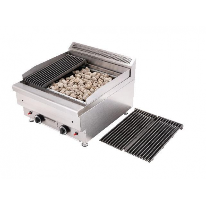 Gas lavasteengrill 400x700