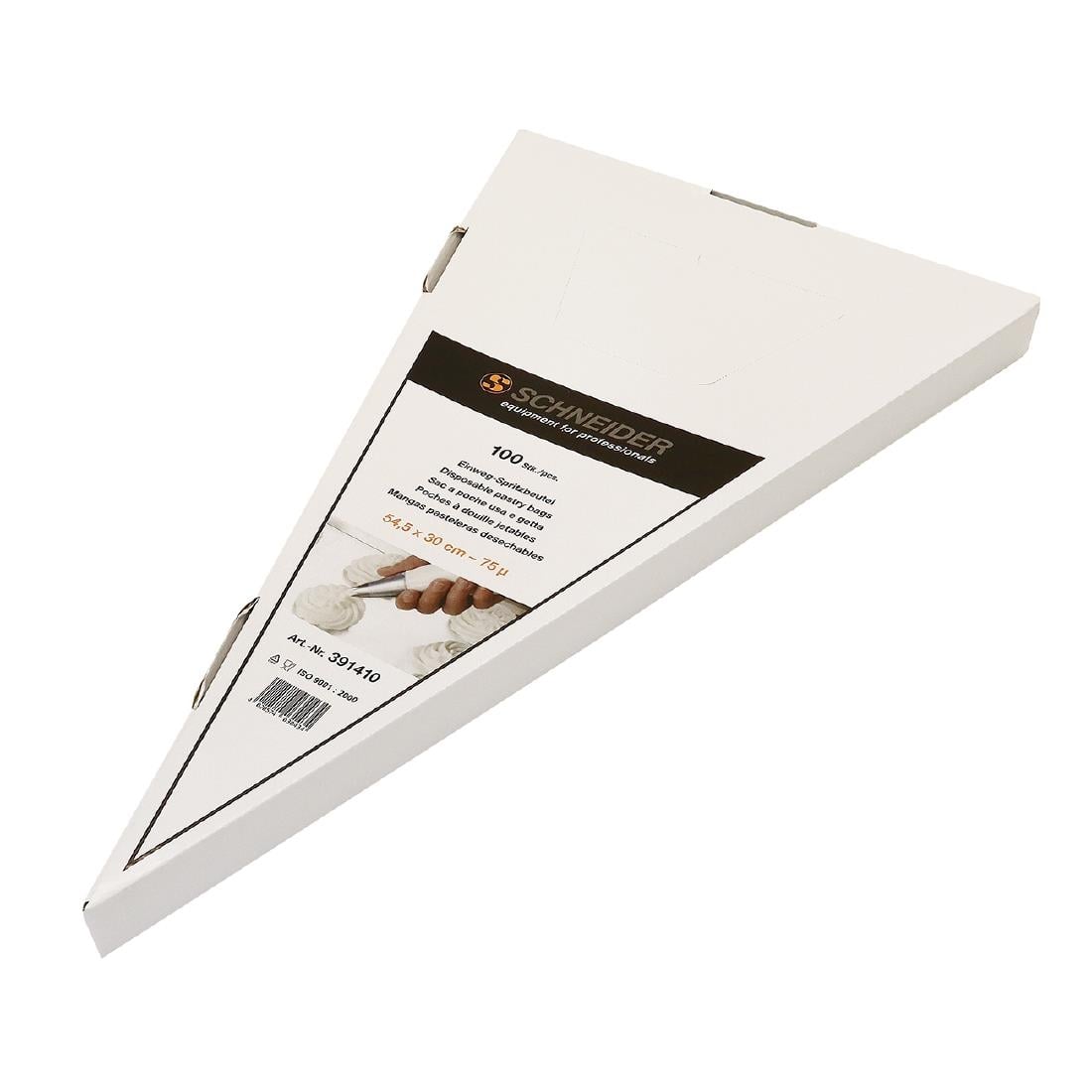 Poches à douilles jetables Schneider blanches 545mm (lot de 100) — GT125