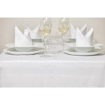 Nappe blanche bande de satin Mitre Luxury 1370 x 1370mm — GW419