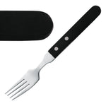 Fourchette à steak Amefa manche noir 196mm (lot de 12) — H002