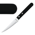 Couteau à steak Amefa manche noir 217mm (lot de 12) — H003