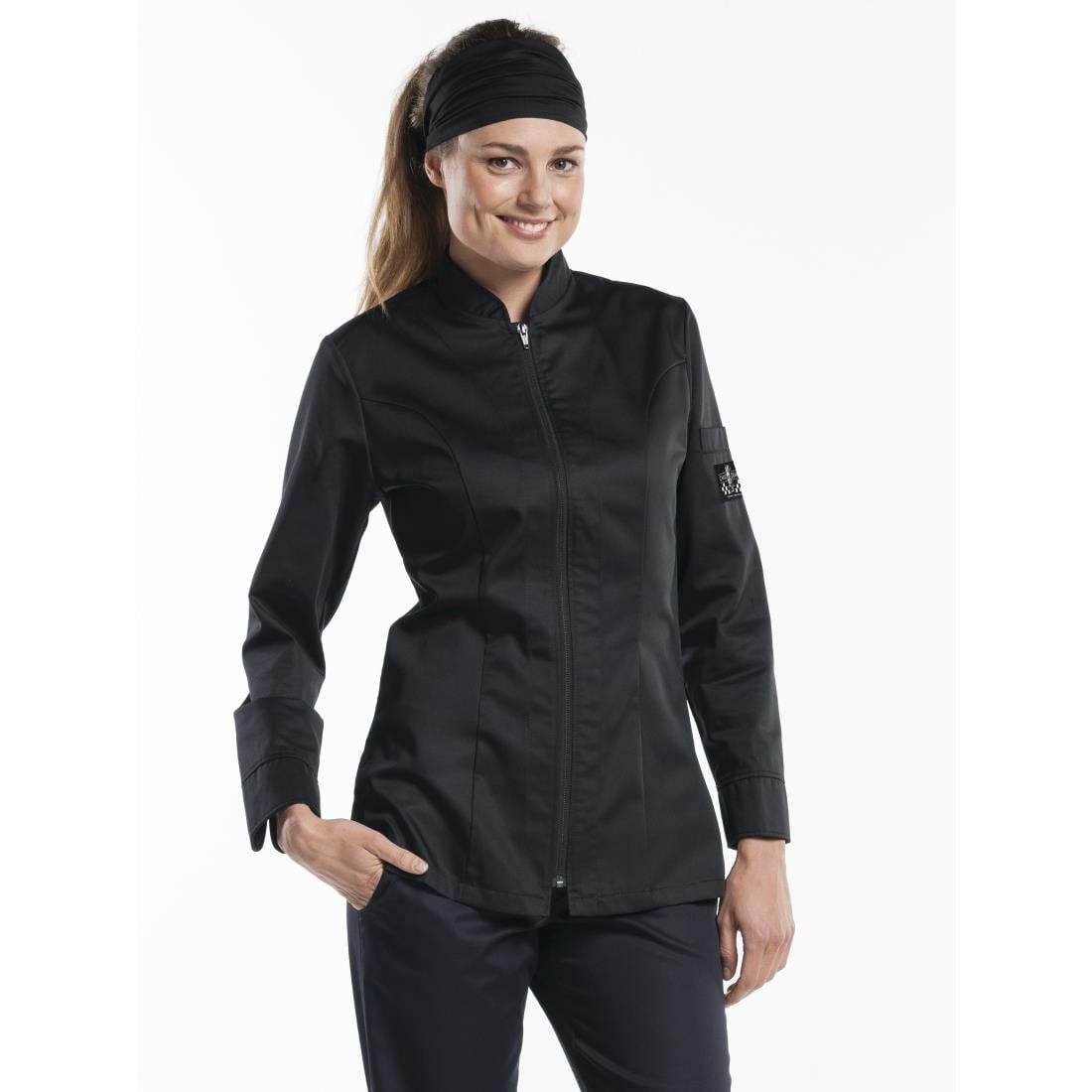Veste de cuisine femme Chaud Devant Monza noire XXXL — H624-XXXL