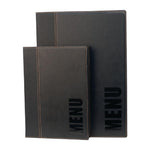 Protège-menus contemporain Securit A4 noir — H713