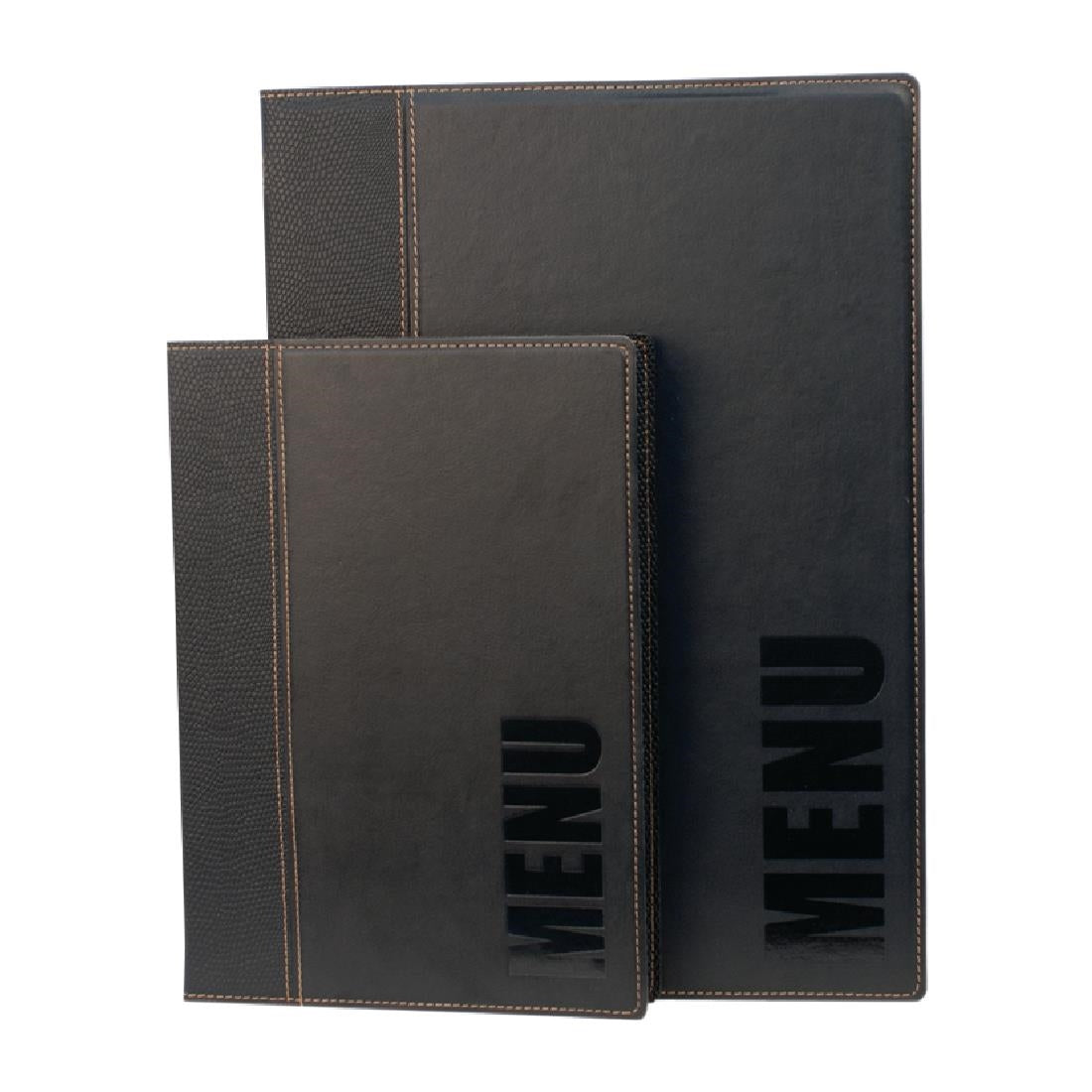 Protège-menus contemporain Securit A4 noir — H713