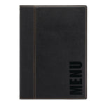 Protège-menus contemporain Securit A4 noir — H713