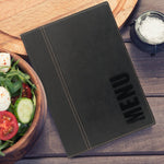 Protège-menus contemporain Securit A5 noir — H714