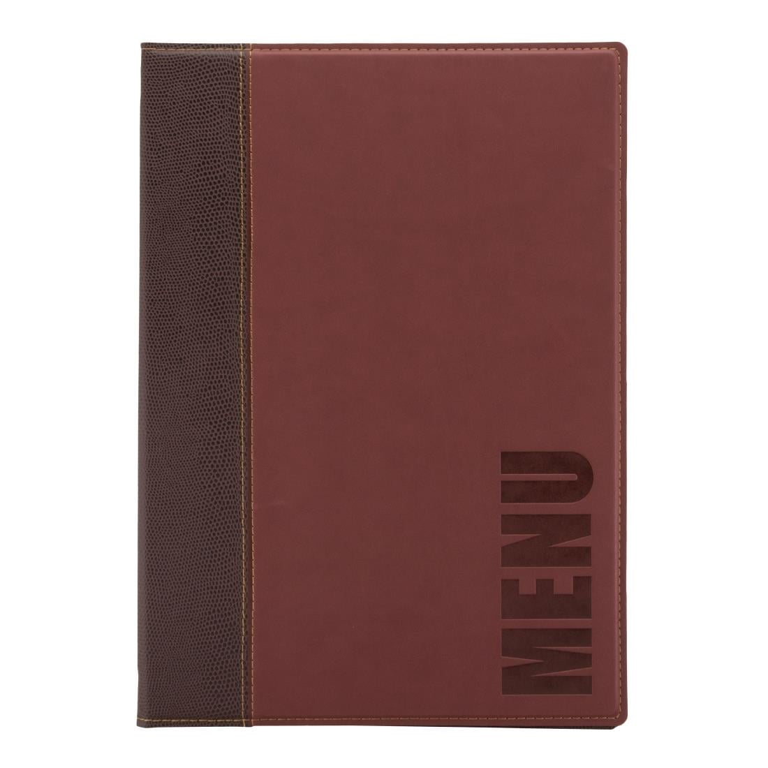 Protège-menus contemporain Securit A4 rouge foncé — H717