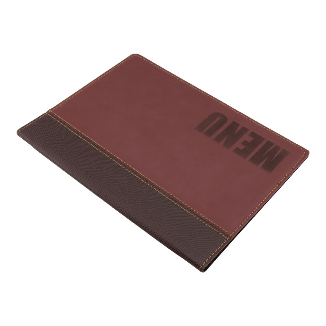 Protège-menus contemporain Securit A5 rouge foncé — H718