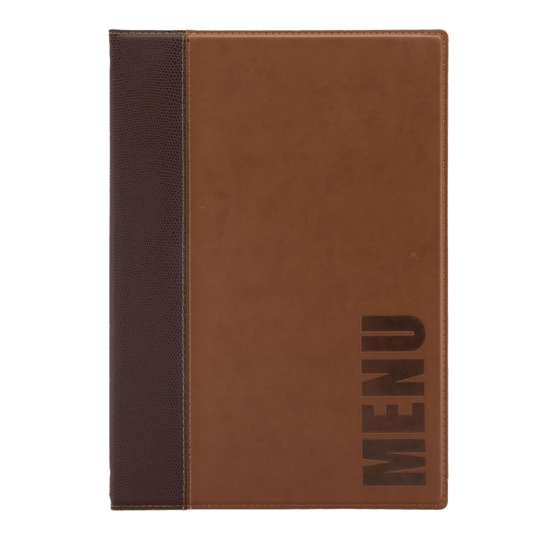 Protège-menus contemporain Securit A4 marron clair — H721