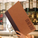 Protège-menus contemporain Securit A4 marron clair — H721