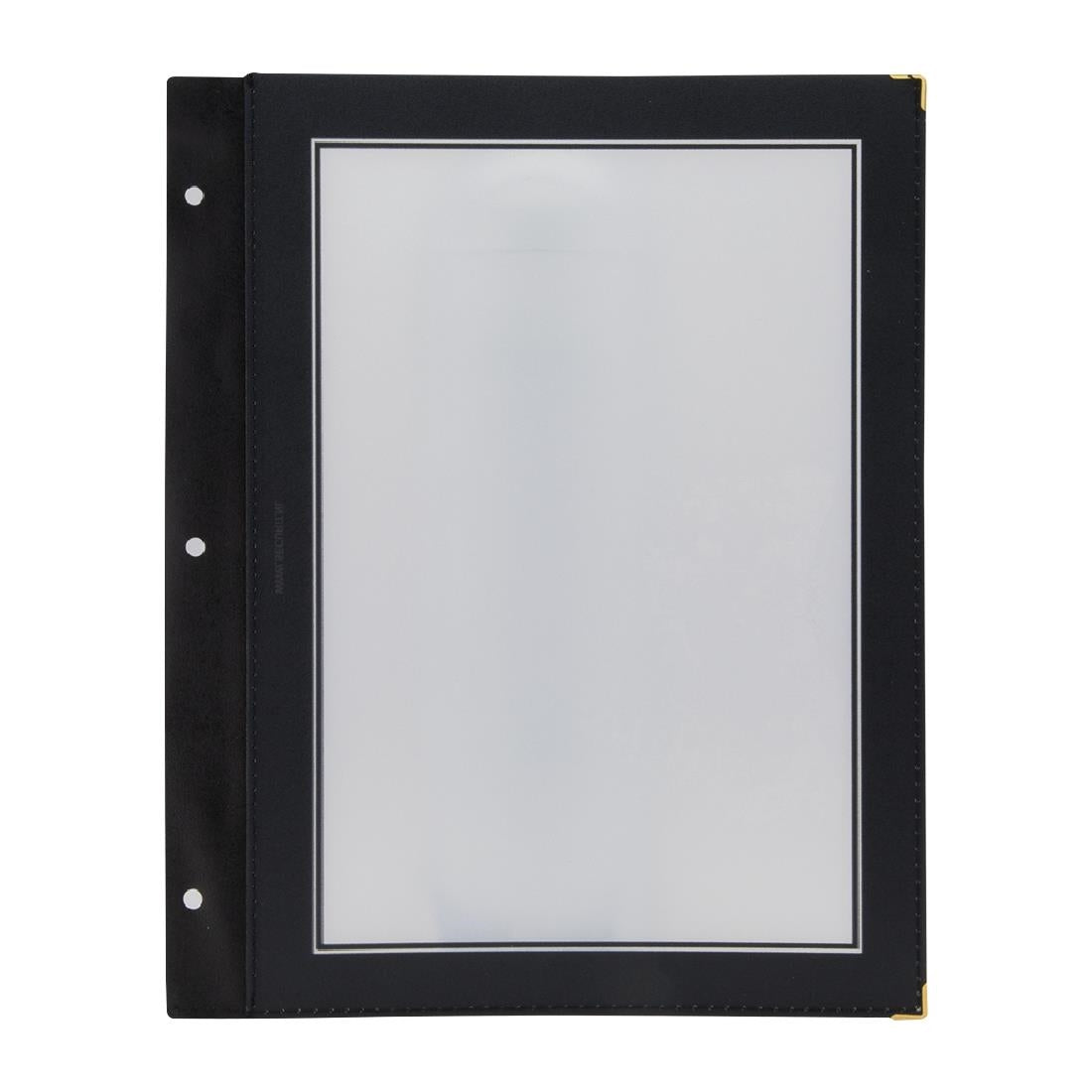 Inserts pour protège-menus A4 noirs Securit (lot de 5) — H747