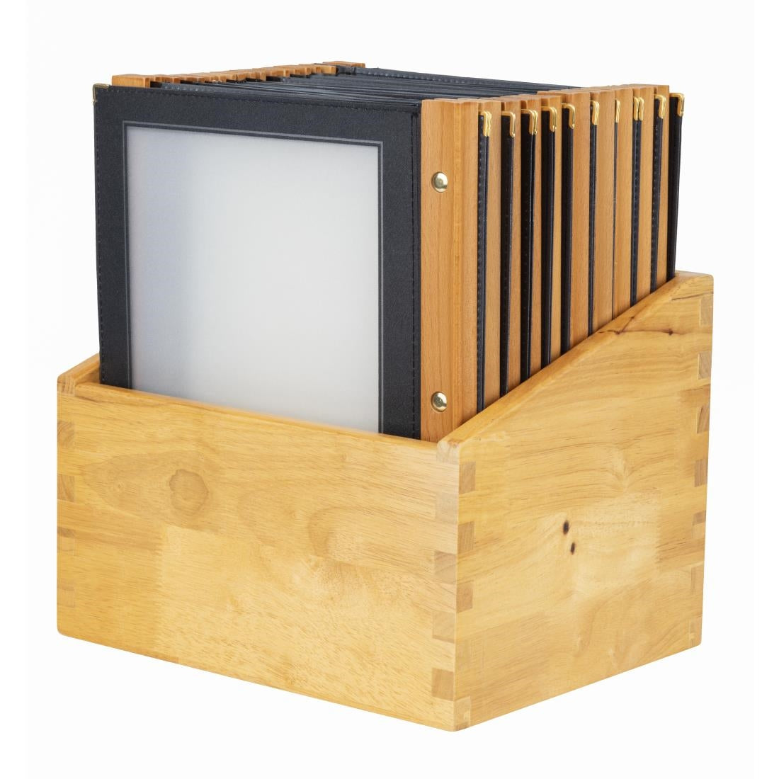 Protège-menus cadre en bois Securit A4 noirs (lot de 20) — H759