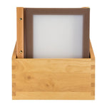 Protège-menus cadre en bois Securit A4 marron (lot de 20) — H762