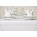 Serviettes blanches en coton bande de satin Mitre Luxury (lot de 10) — HB559