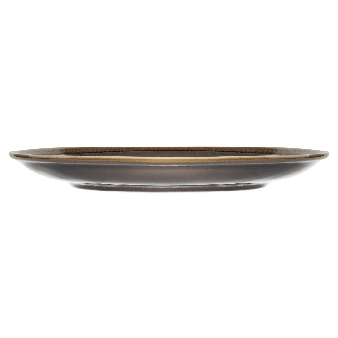 Assiettes plates rondes Olympia Kiln grises 280mm (lot de 4) — HC386