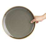 Assiettes plates rondes Olympia Kiln grises 280mm (lot de 4) — HC386