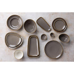 Assiettes plates rondes Olympia Kiln grises 230mm (lot de 6) — HC387
