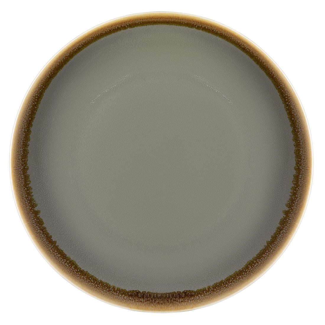 Assiettes plates rondes Olympia Kiln grises 230mm (lot de 6) — HC387