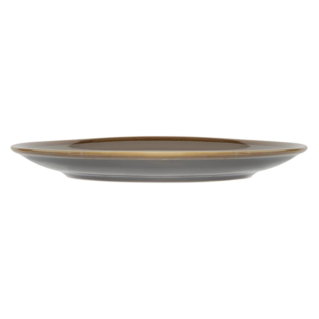 Assiettes plates rondes Olympia Kiln grises 230mm (lot de 6) — HC387
