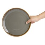 Assiettes plates rondes Olympia Kiln grises 230mm (lot de 6) — HC387