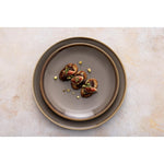Assiettes plates rondes Olympia Kiln grises 230mm (lot de 6) — HC387