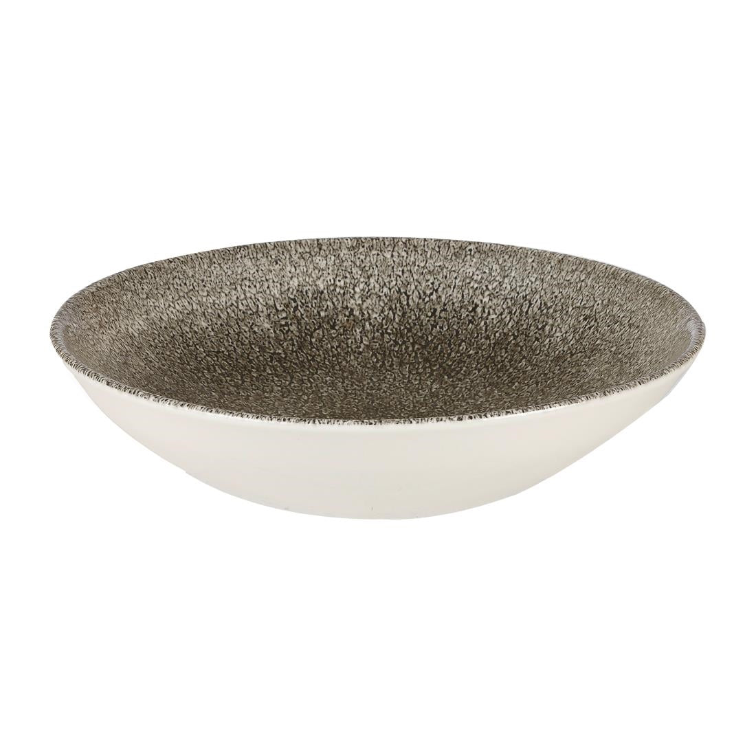 Assiettes coupe ronde Churchill Studio Prints Raku Quartz Black 182mm (Lot de 12) — HC772
