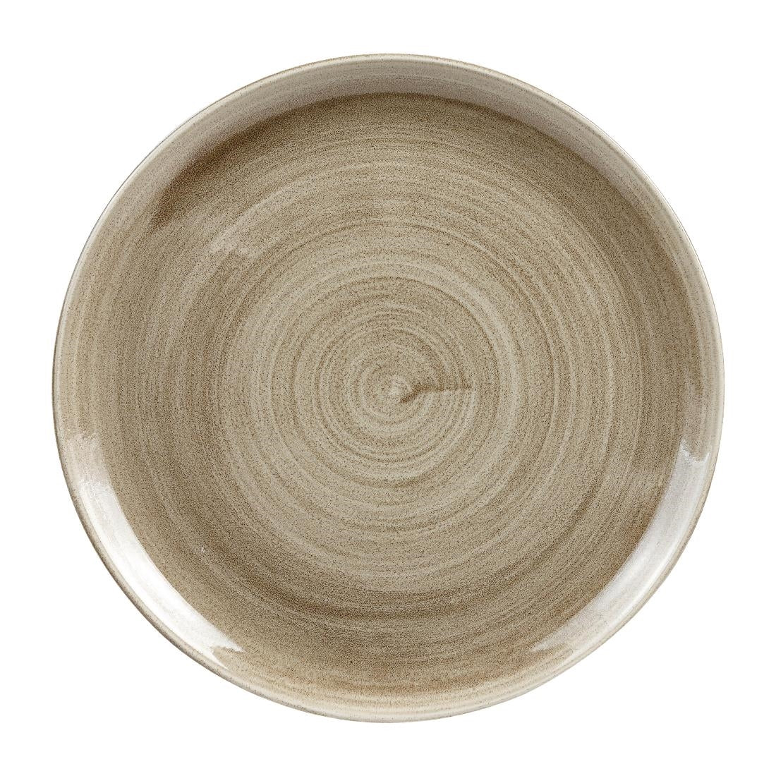 Assiettes rondes Churchill Stonecast Patina Antique Taupe 324mm (Lot de 6) — HC785
