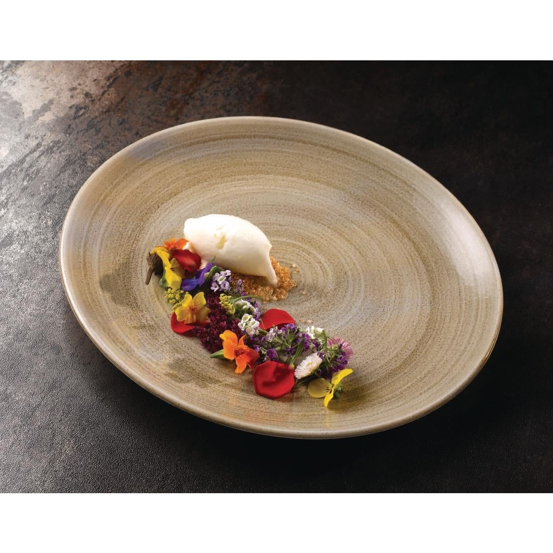Assiettes rondes Churchill Stonecast Patina Antique Taupe 217mm (Lot de 12) — HC788
