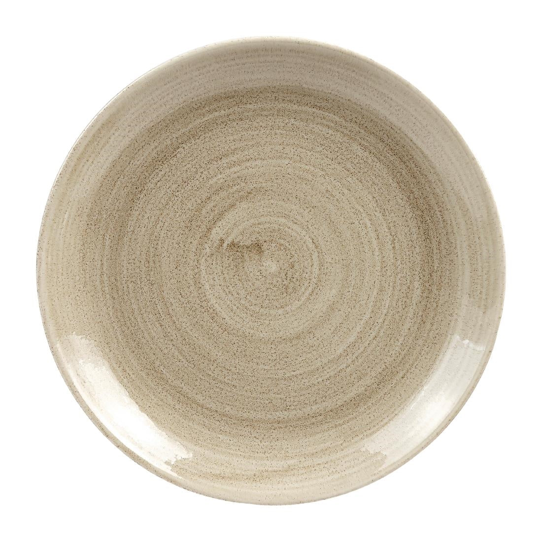 Assiettes rondes Churchill Stonecast Patina Antique Taupe 217mm (Lot de 12) — HC788