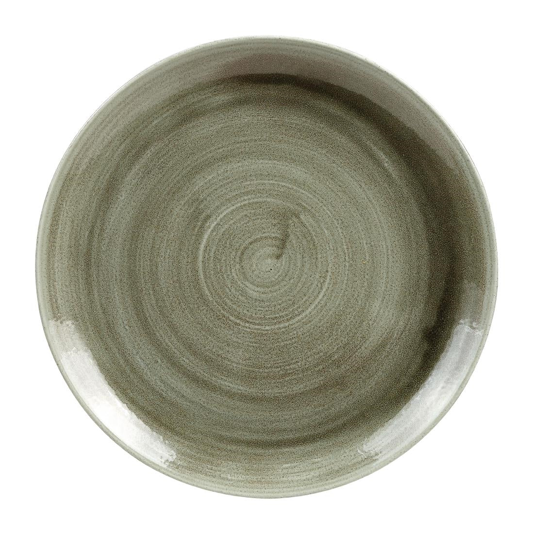 Assiettes rondes Churchill Stonecast Patina Antique Green 260mm (Lot de 12) — HC807