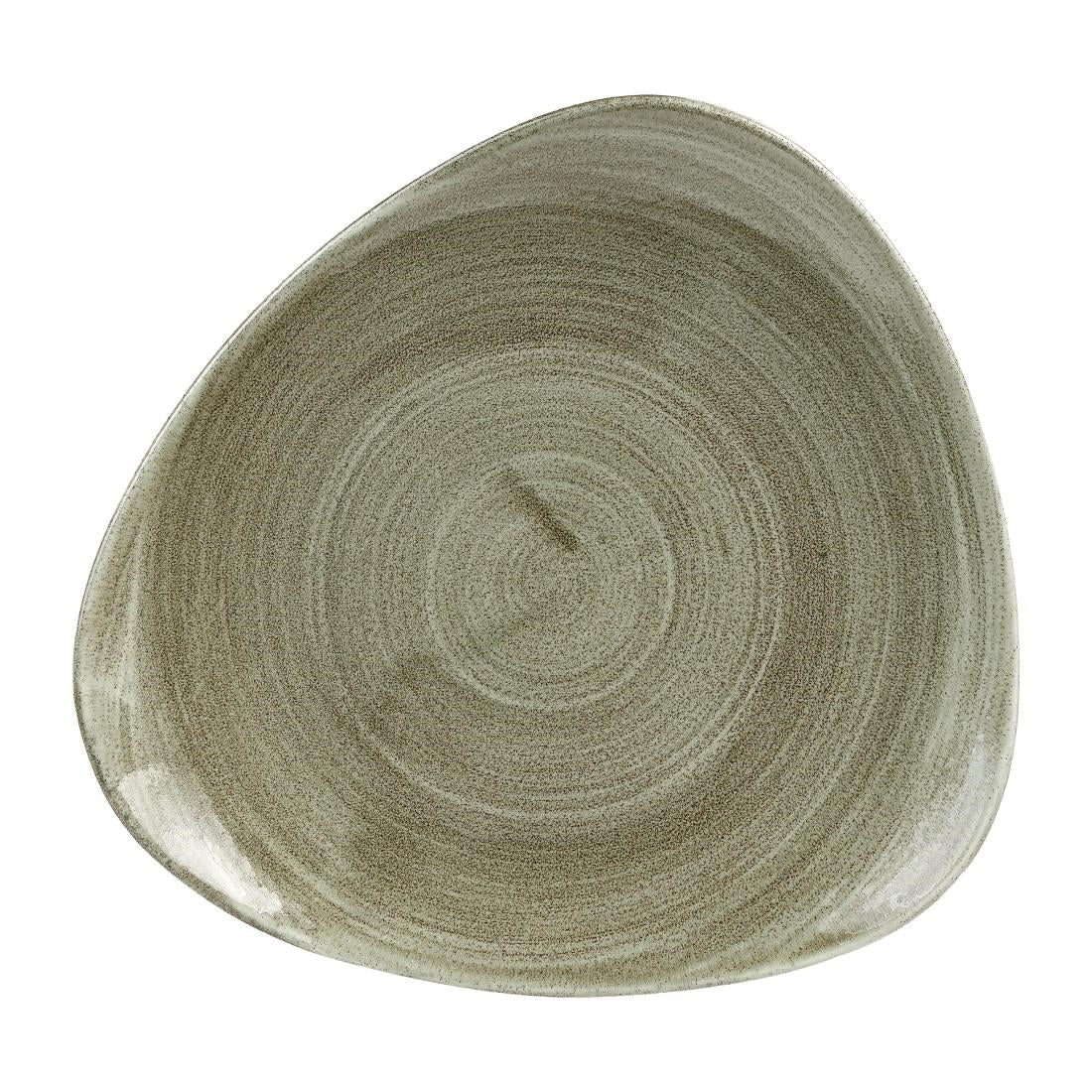 Assiettes triangulaires Churchill Stonecast Patina Antique Green 229mm (Lot de 12) — HC813