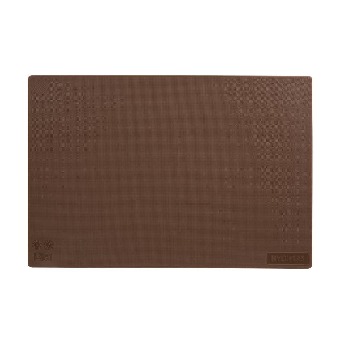 Planche à découper antibactérienne basse densité Hygiplas marron — HC857