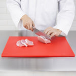 Planche à découper antibactérienne basse densité Hygiplas rouge — HC859