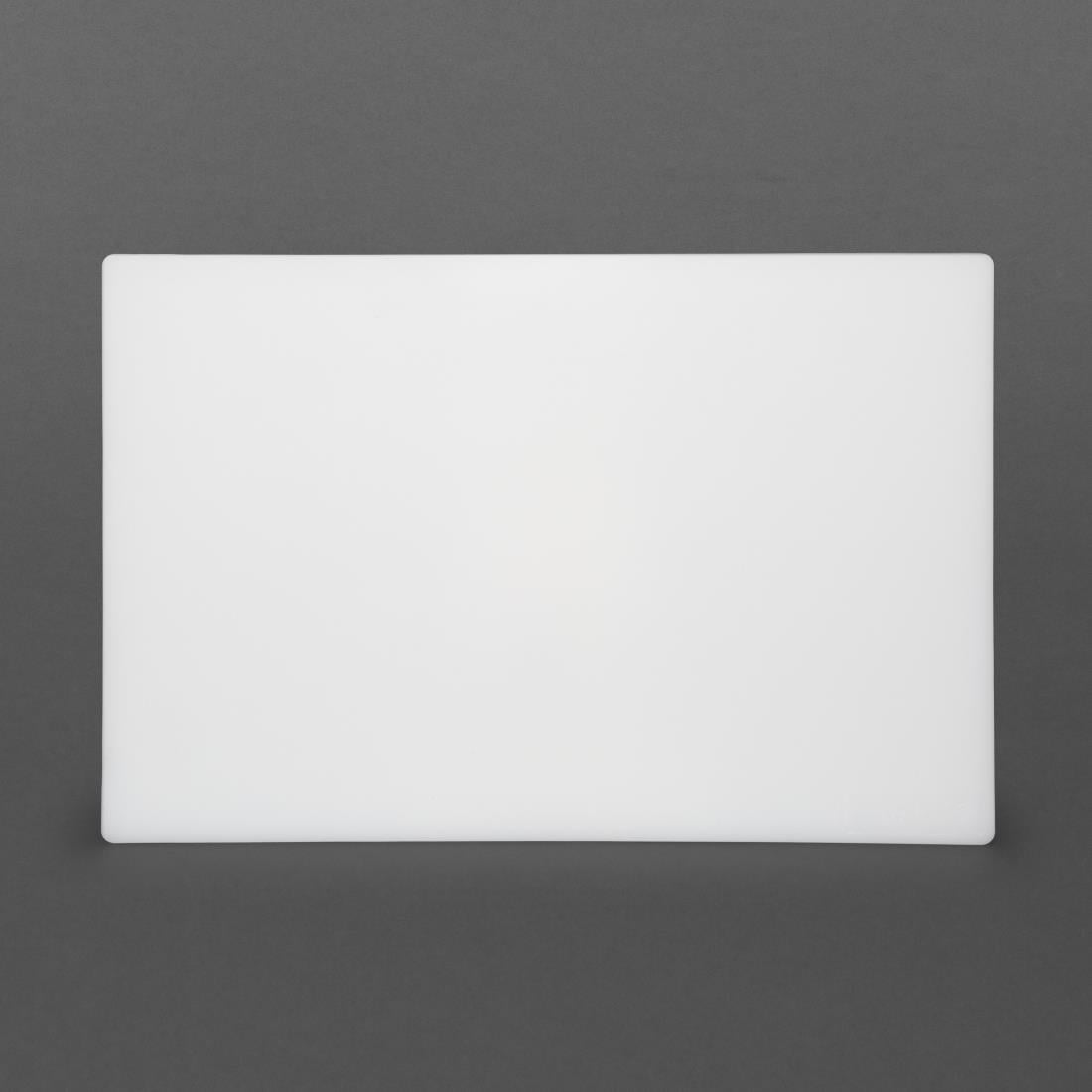 Planche à découper antibactérienne basse densité Hygiplas blanche — HC860