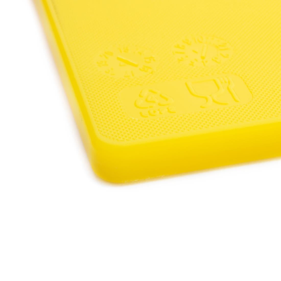 Planche à découper antibactérienne basse densité Hygiplas jaune — HC861