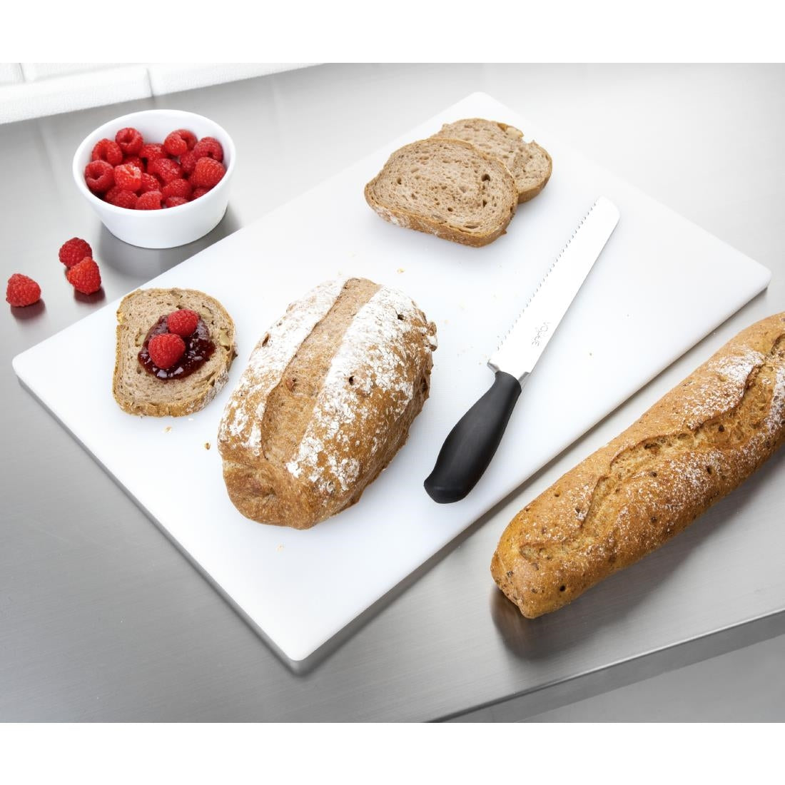 Lot de 6 planches à découper antibactériennes basse densité Hygiplas — HC870