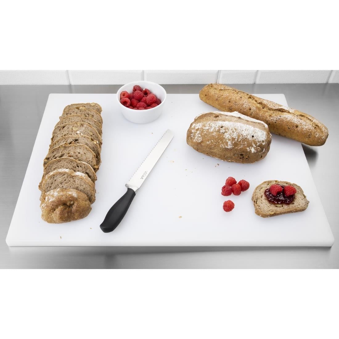 Grande planche à découper épaisse basse densité Hygiplas blanche — HC882